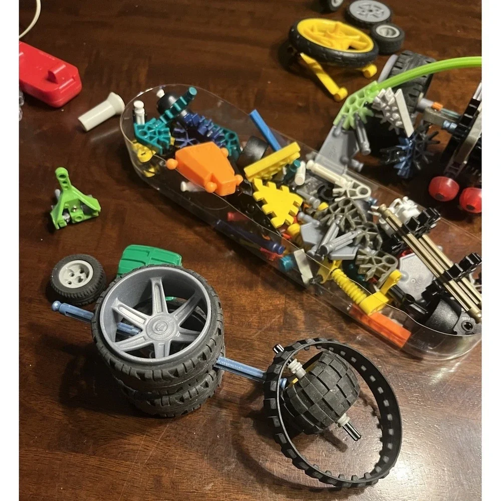 Knex Motorized Vehicle Building Lot Clear Motor Red Remote Wheels Treads Bulk